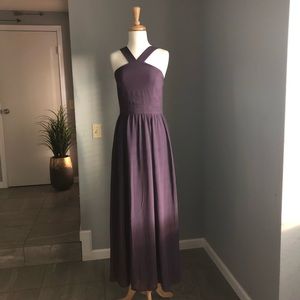 Air of romance dusty purple maxi dress